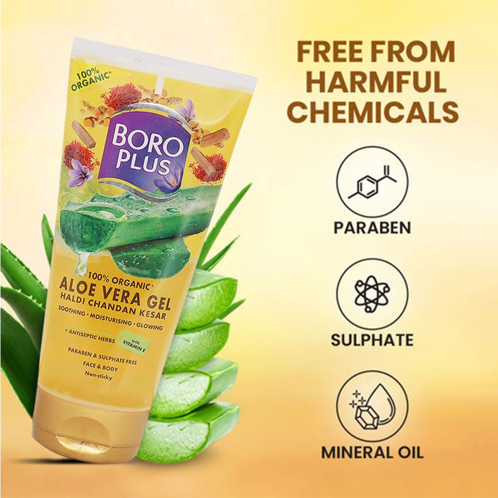 Boro Plus Aloe Vera Gel Haldi Chandan Kesar 150ml