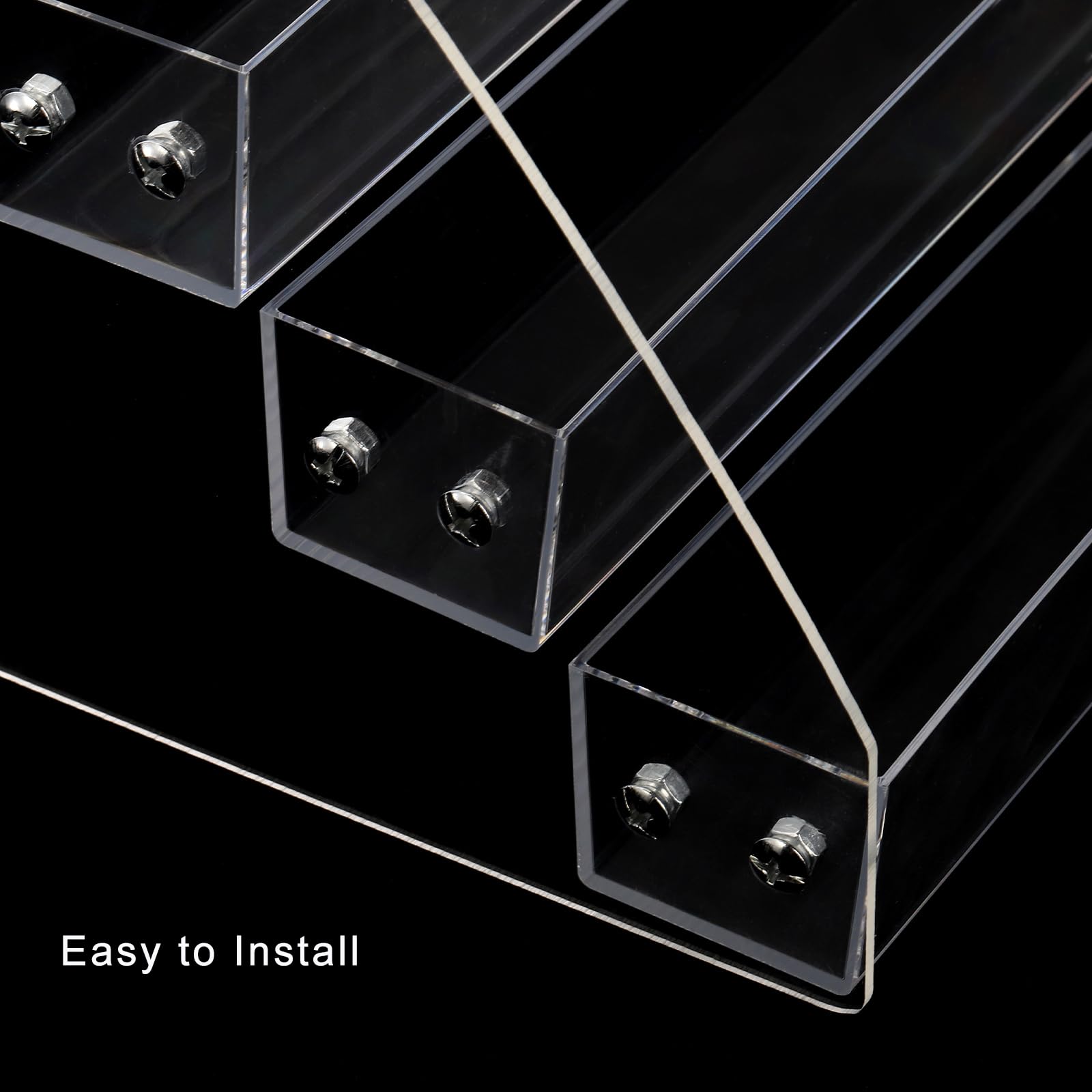SOUJOY 7 Tier Sunglass Organizer Stand, Acrylic Sunglass Holder, Clear Nail Polish Display Stand, Eyewear Countertop Storage Tra