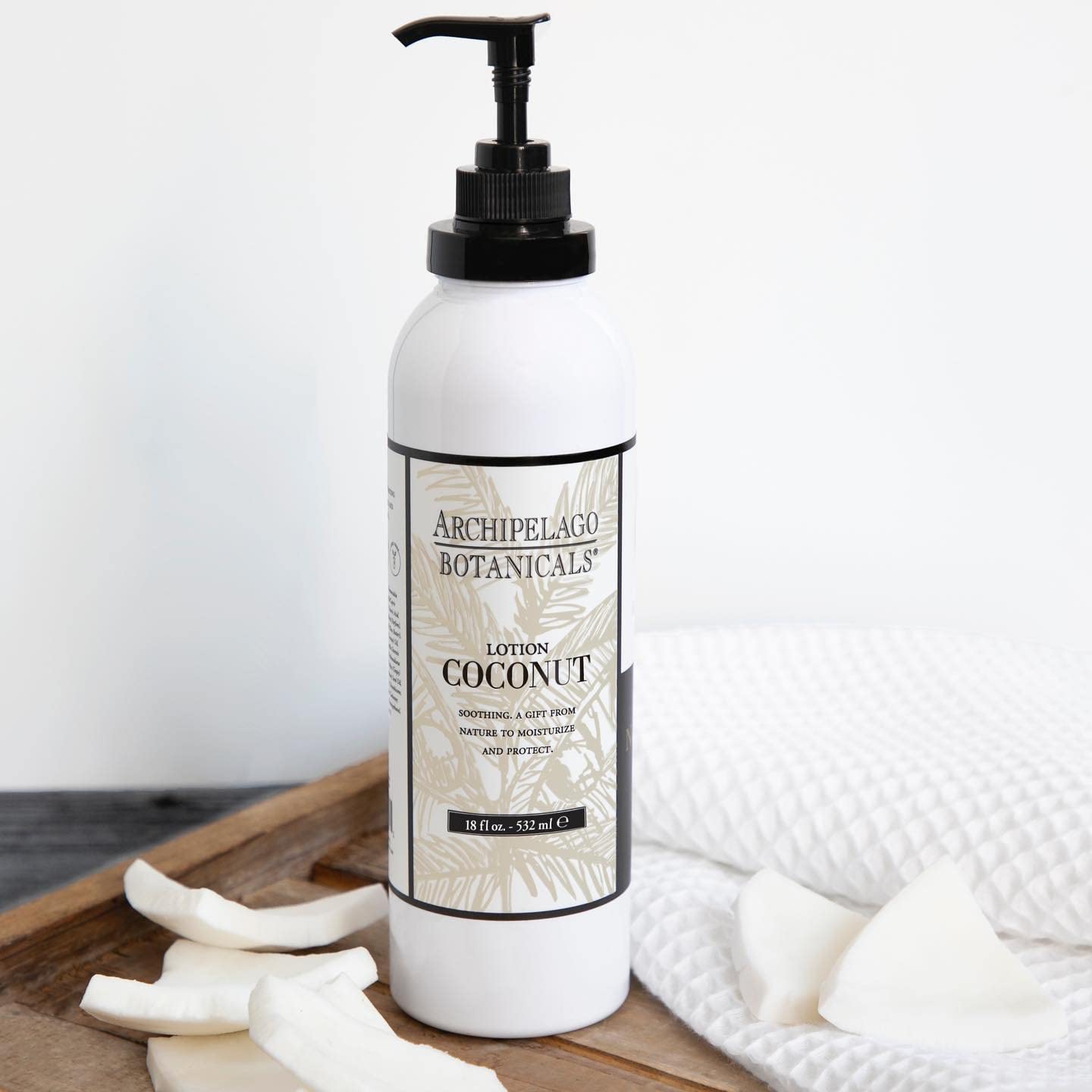 Archipelago Botanicals Coconut Lotion  Nourishing, Hydrating Daily Body Lotion  Free From Parabens, Phthalates And Gmos (18 Oz)
