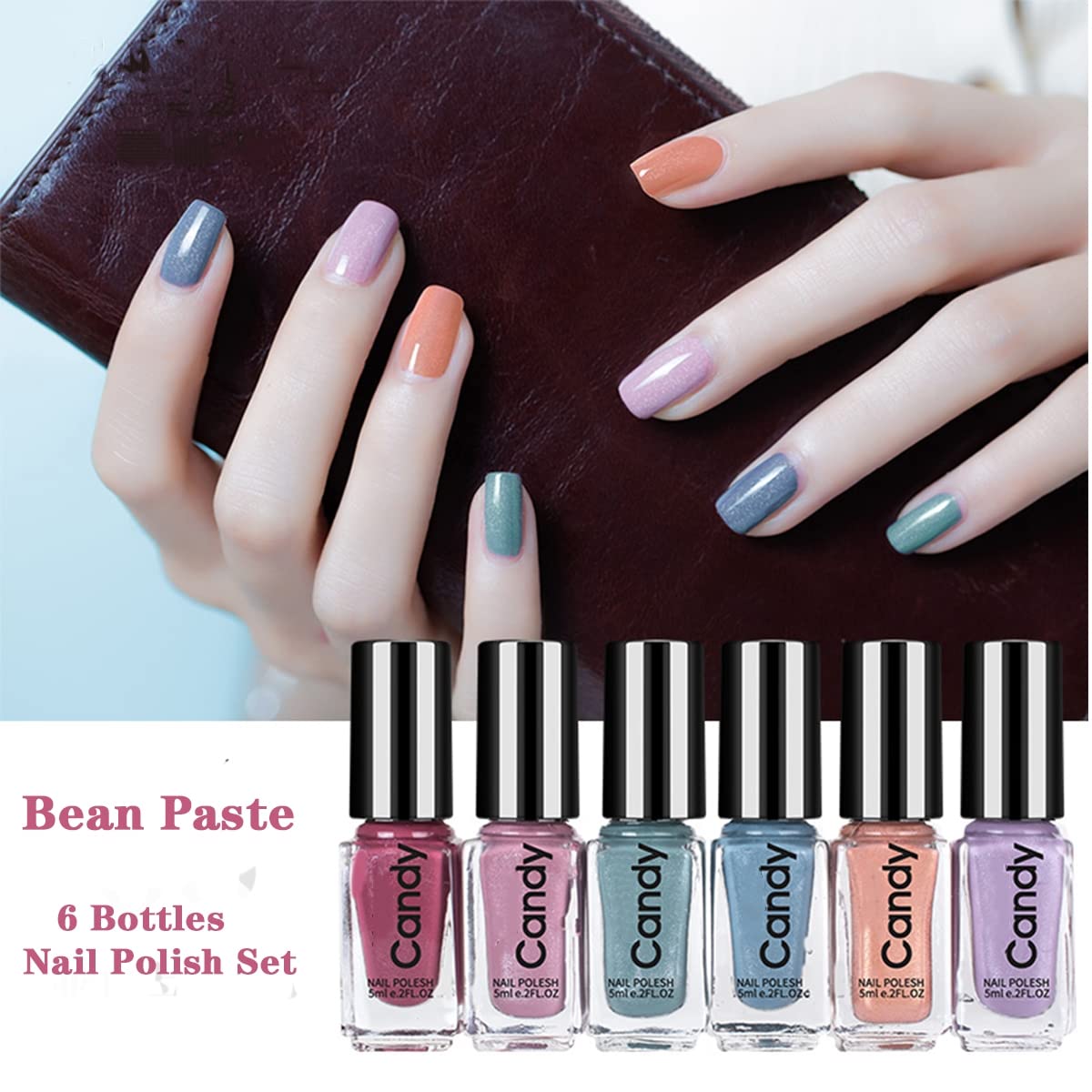 Tophany Nail Polish Set Quick Dry Long Lasting And Not Easy To Peel Off Nail Polish Nail Art For Women And Girls(6 Bottles)
