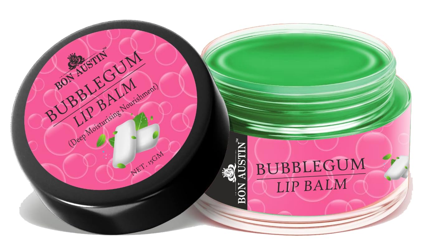 Bon Austin Bubblegum Lip Balm For Deep Moisturising & Nourishment | Lip Balm For Dry, Cracked And Chapped Lips | Lip Repair & Pr