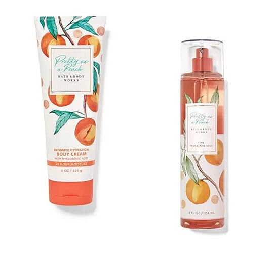 Bath & Body Works Pretty as a Peach Gift Set - Fine Fragrance Mist & Ultra Shea Body Cream - 2 Piece Set