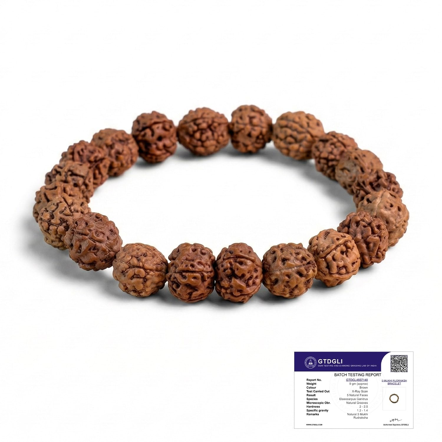 Astrotalk 5 Mukhi Rudraksha Bracelet | Spiritual Essence of Focus & Growth | Natural original Rudraksha Beads | Astrology Unisex Bracelet for Men & Women