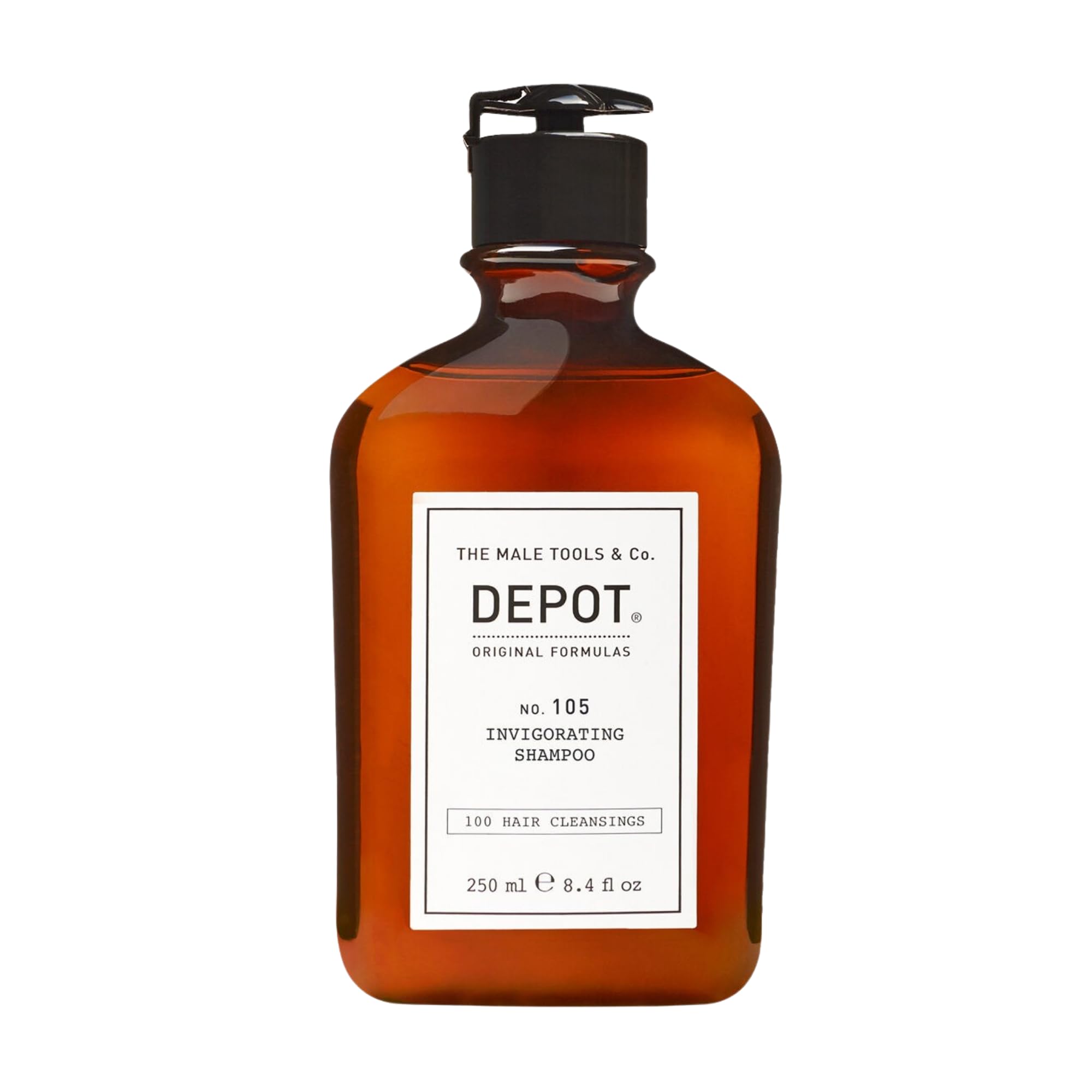 DEPOT No. 105 Invigorating Shampoo for Men| Refreshing Scalp Cleanser with Botanical Extracts, Niacinamide & Peppermint Oil | Su