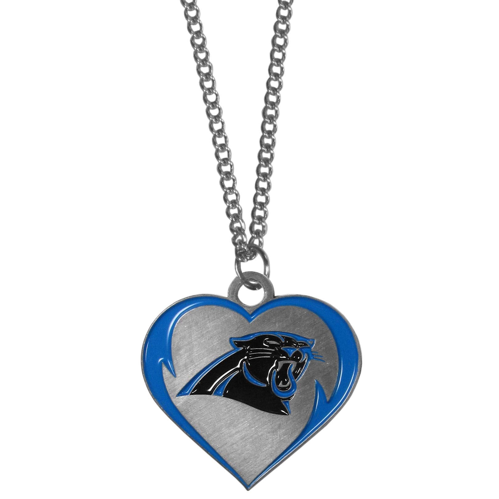 Siskiyou Sports NFL Carolina Panthers Womens Heart Necklace, Team Color, 22 inch