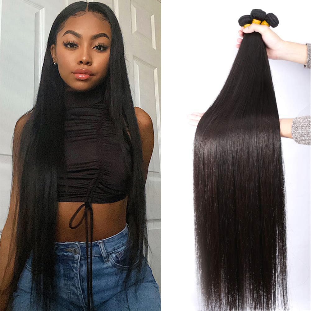 Human Hair Bundles 18 20 22 Inch Straight Bundles Human Hair 3 Bundles 100% Unprocessed Brazilia Virgin Hair Straight Bundles Do