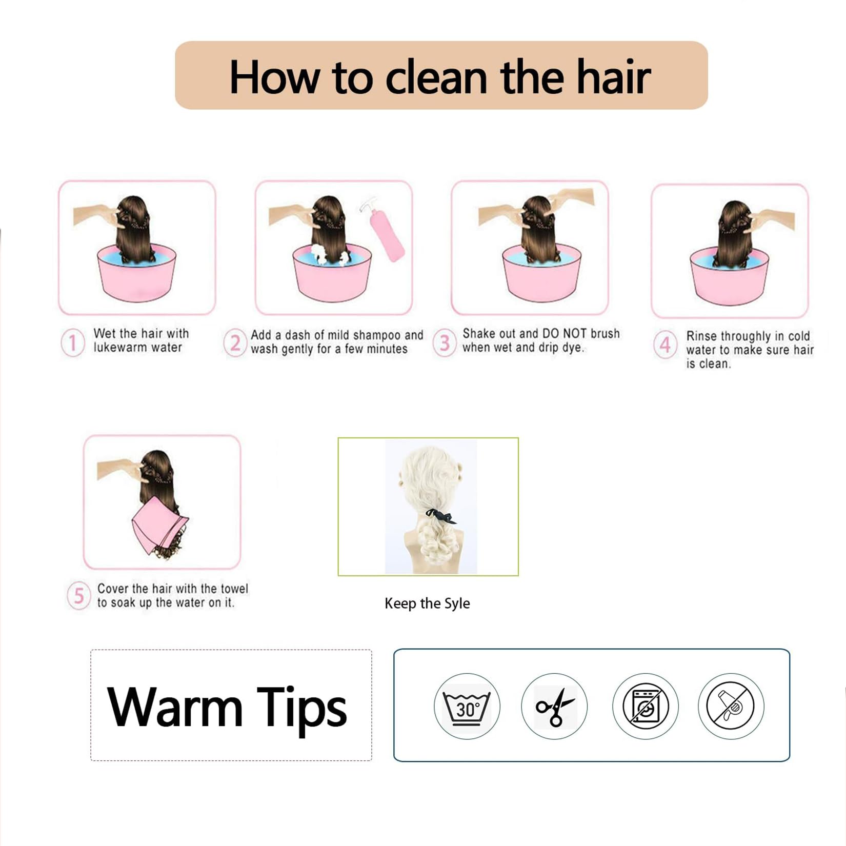 Traqur Judge Colonial Wig for Men White Funny Crazy Wigs Washington Halloween Costume Cosplay Party Wigs (White)