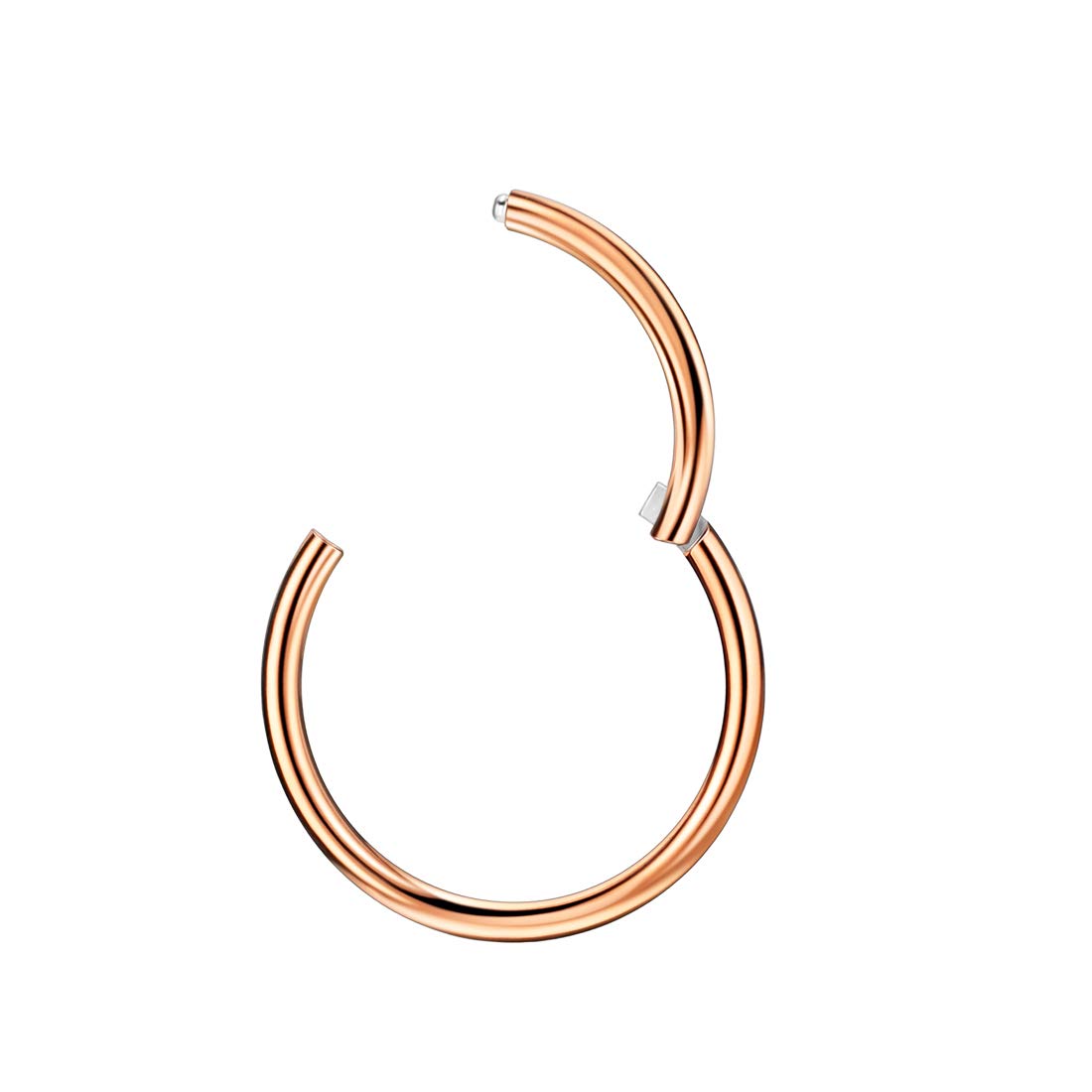 16 Gauge Hoop Nose Rings for Women Men Rose Gold Nose Ring Hoop Surgical Steel Nose Hoop Hypoallergenic Body Piercing Rings for