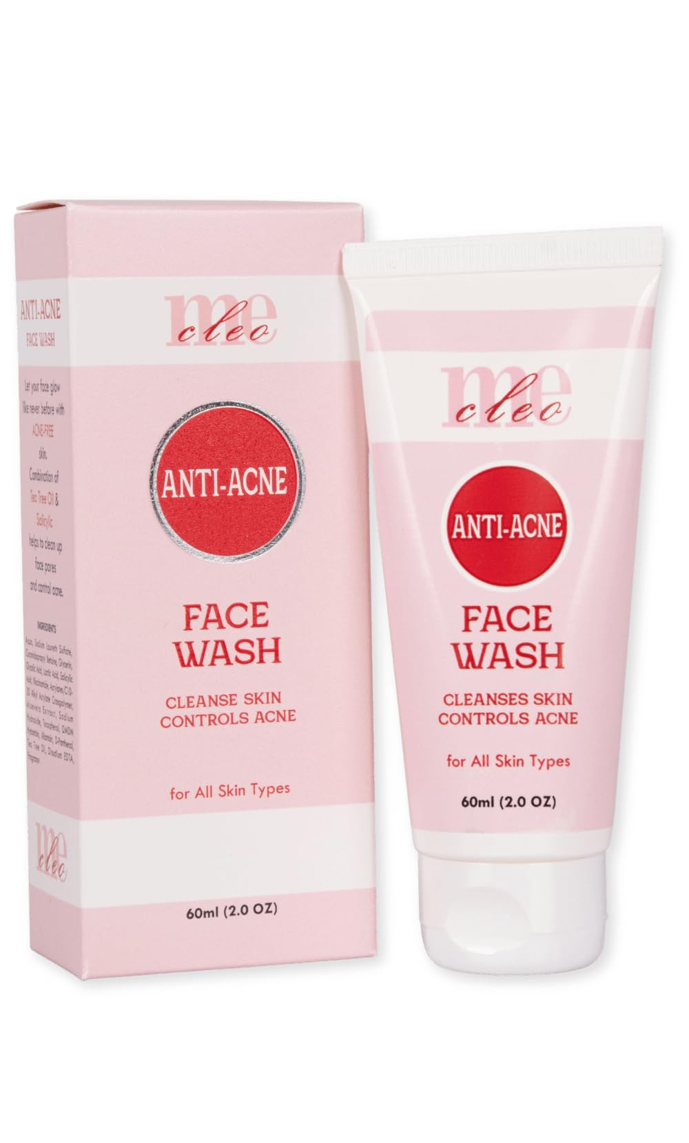 Cleome AntiAcne Face Wash  Natural Tea Tree Oil & Salicylic Acid Facial Cleanser For Healing Acne, And Reducing Dark Spots  F
