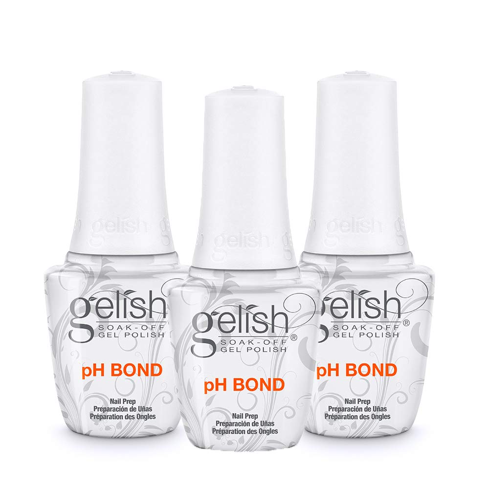 Gelish 3-Pack pH Bond - Nail Prep & Enhancer for Long-Lasting Polish. Strengthens, Balances pH, & Improves Adhesion. Perfect for