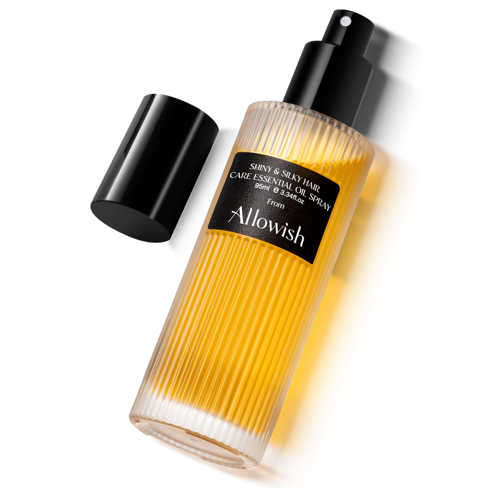ALLOWISH Hair Oil Spray for Dry Frizzy Hair  Hair Shine Spray Gloss with Natural Jojoba and Olive Oil, Leavein Hair Conditioni