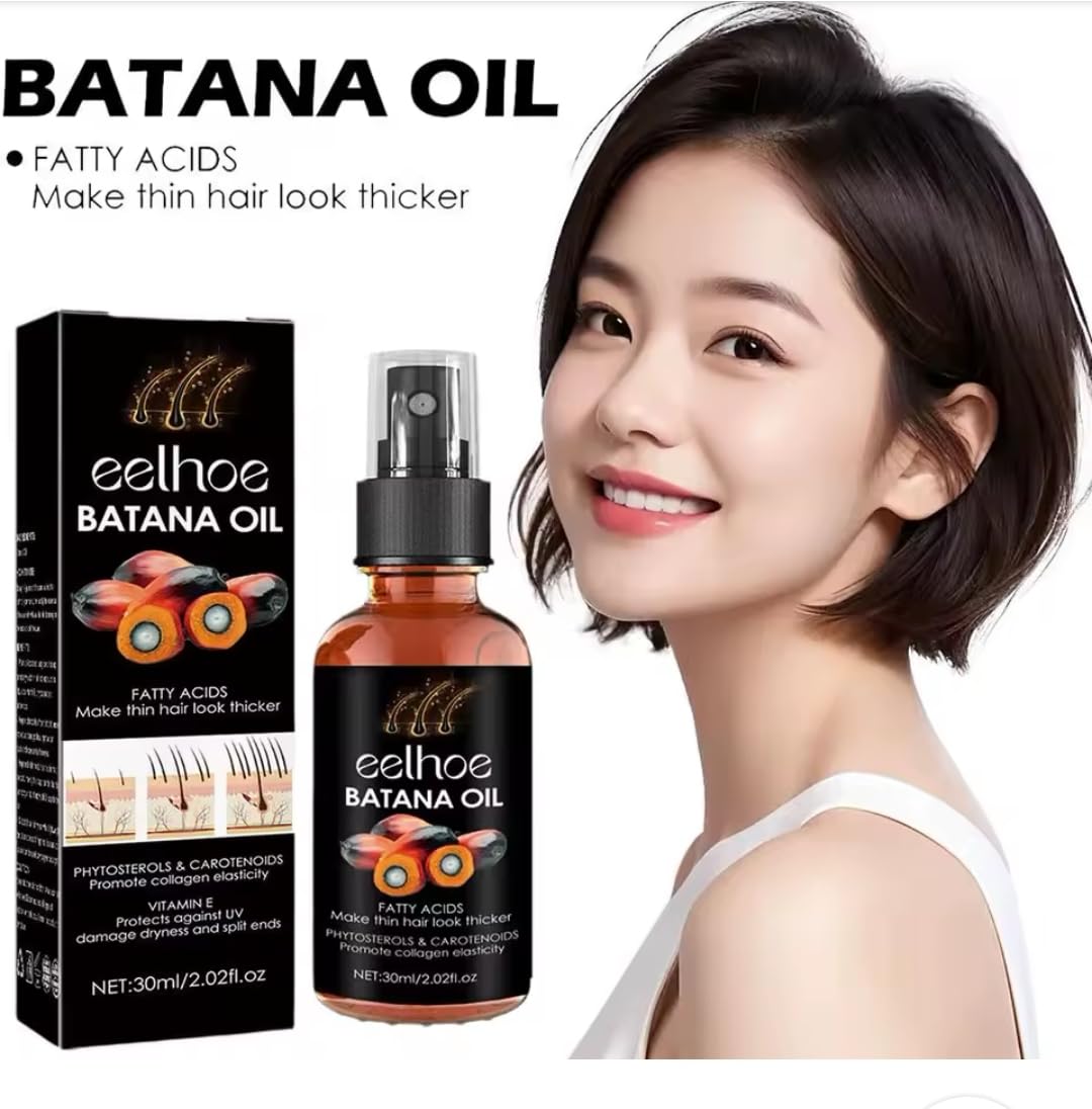 Eelhoe Batana Oil for Hair Growth, 2.02 fl oz, Hair Thickening Treatment with Vitamin E