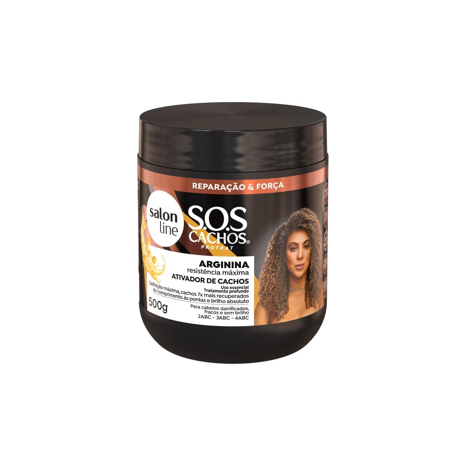 Salon Line - Linha SOS Cachos (Arginina) - Ativador de Cachos Reconstrucao 500 Gr - (SOS Curls (Arginine) Collection - Reconstru
