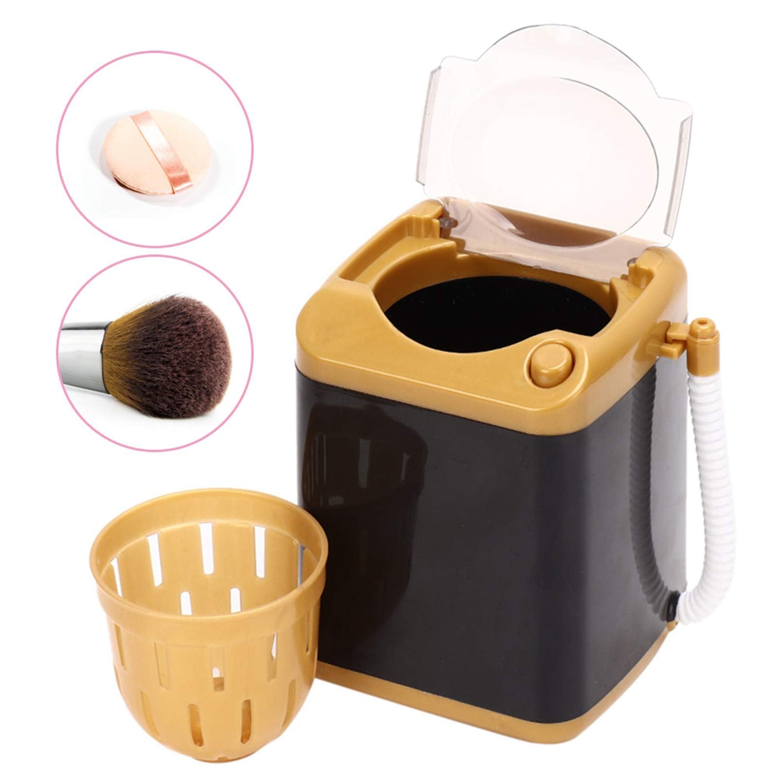 Yuyte Electric Mini Quick Dry Cleaning Washer - Toy Washing Machine Cleanser, Cosmetic Tool Kids Gift (01)