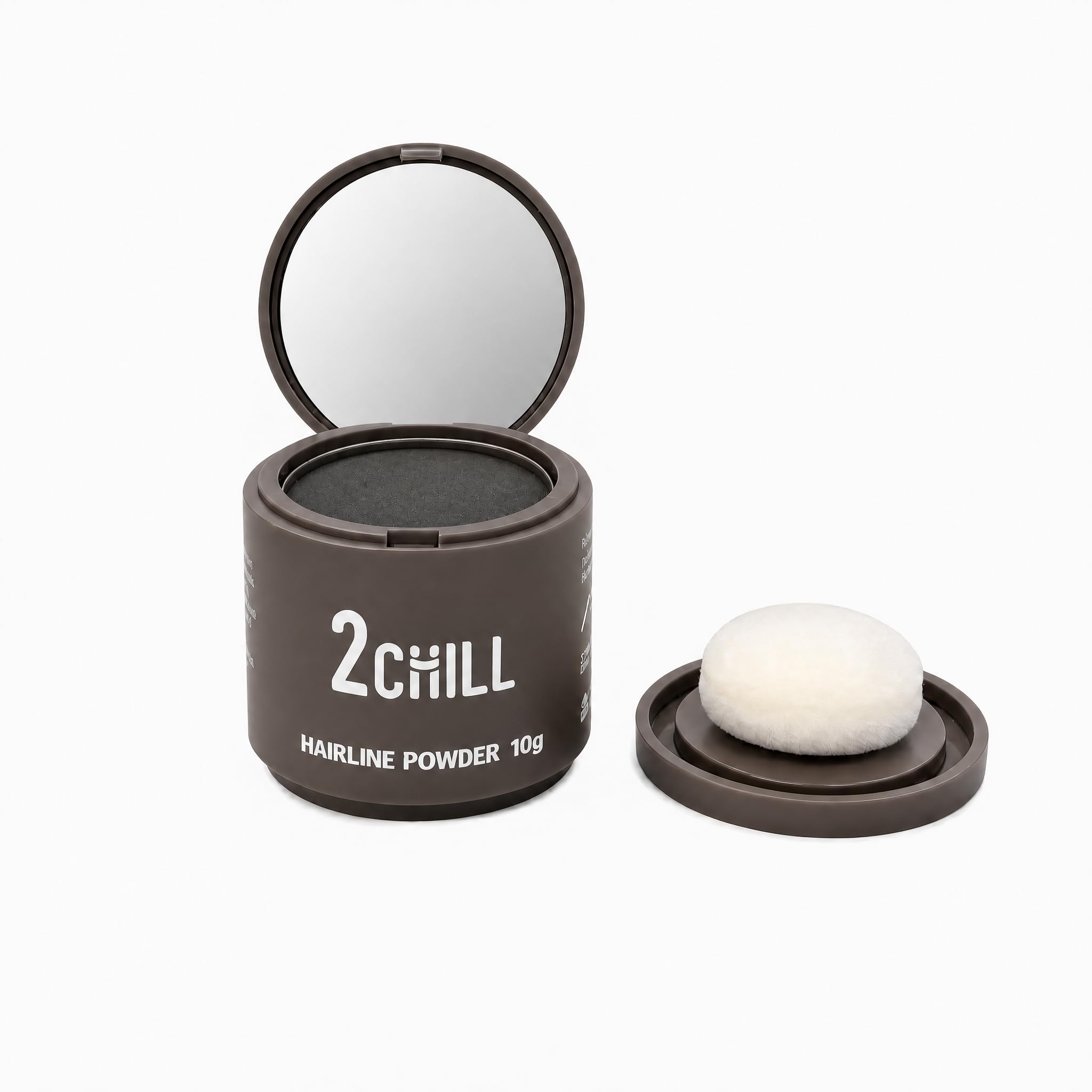 2CHILL Hair Powder, Includes Brush, 10g (Medium Brown)
