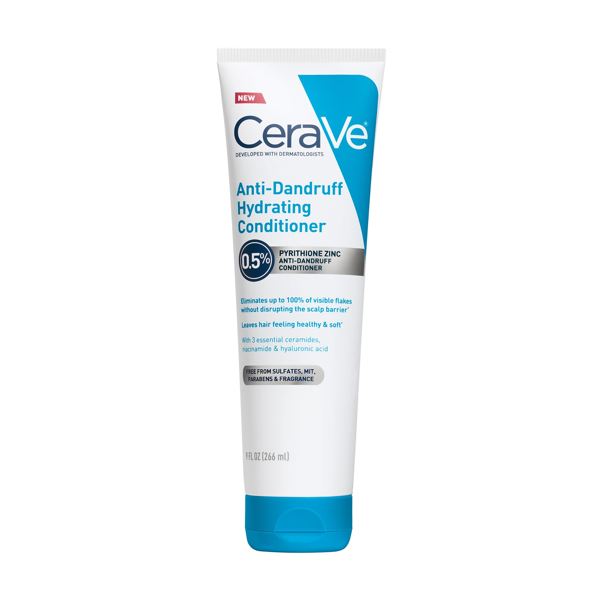 CeraVe Hydrating Anti Dandruff Conditioner, 0.5% Pyrithione Zinc Dandruff Treatment With Ceramides, Hyaluronic Acid & Niacinamid