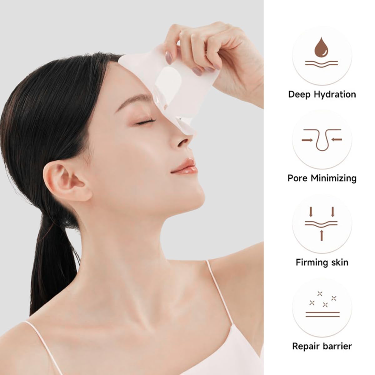 Collagen Face Mask,Deep Collagen Anti-Wrinkle Lifting Overnight Mask,Facial Sheet Masks With Low Molecular Weight Collagen For L