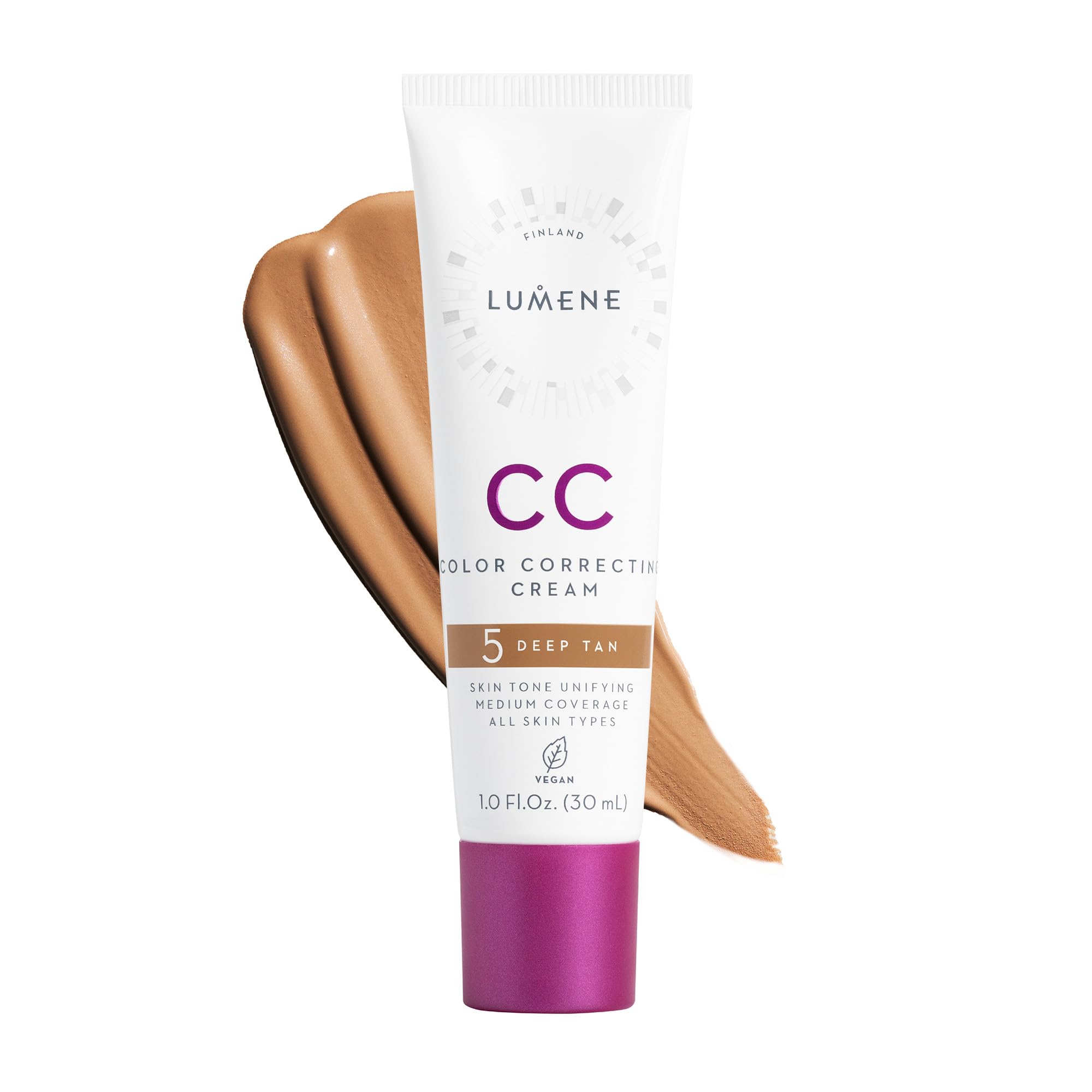Lumene Color Correcting Cc Cream - Lightweight Foundation With Medium Coverage - Redness Reducing Face Makeup For Glowing Comple