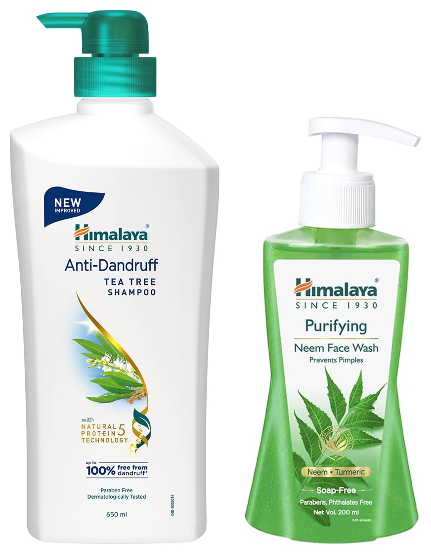 Himalaya Anti Dandruff Shampoo, 700Ml And Himalaya Herbals Purifying Neem Face Wash, 200Ml