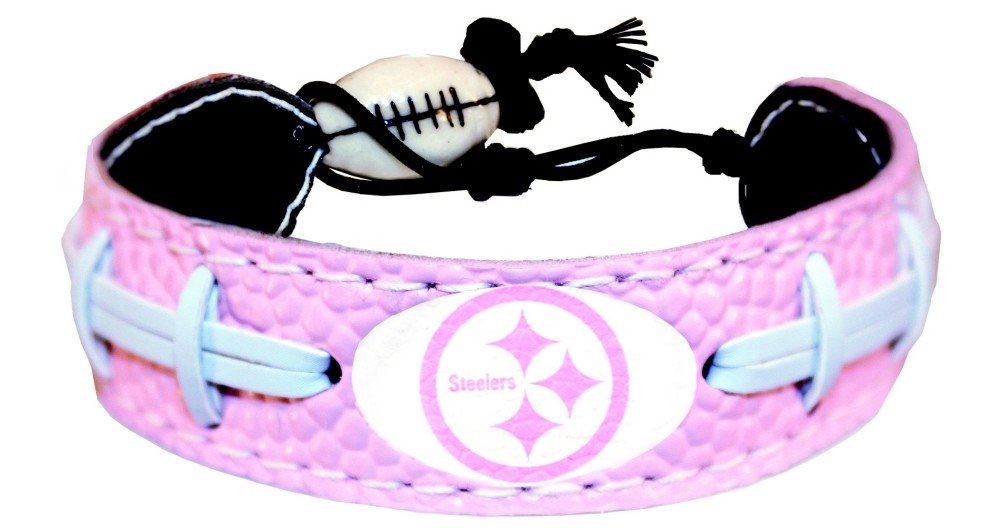 Pittsburgh Steelers Pink NFL Football Bracelet