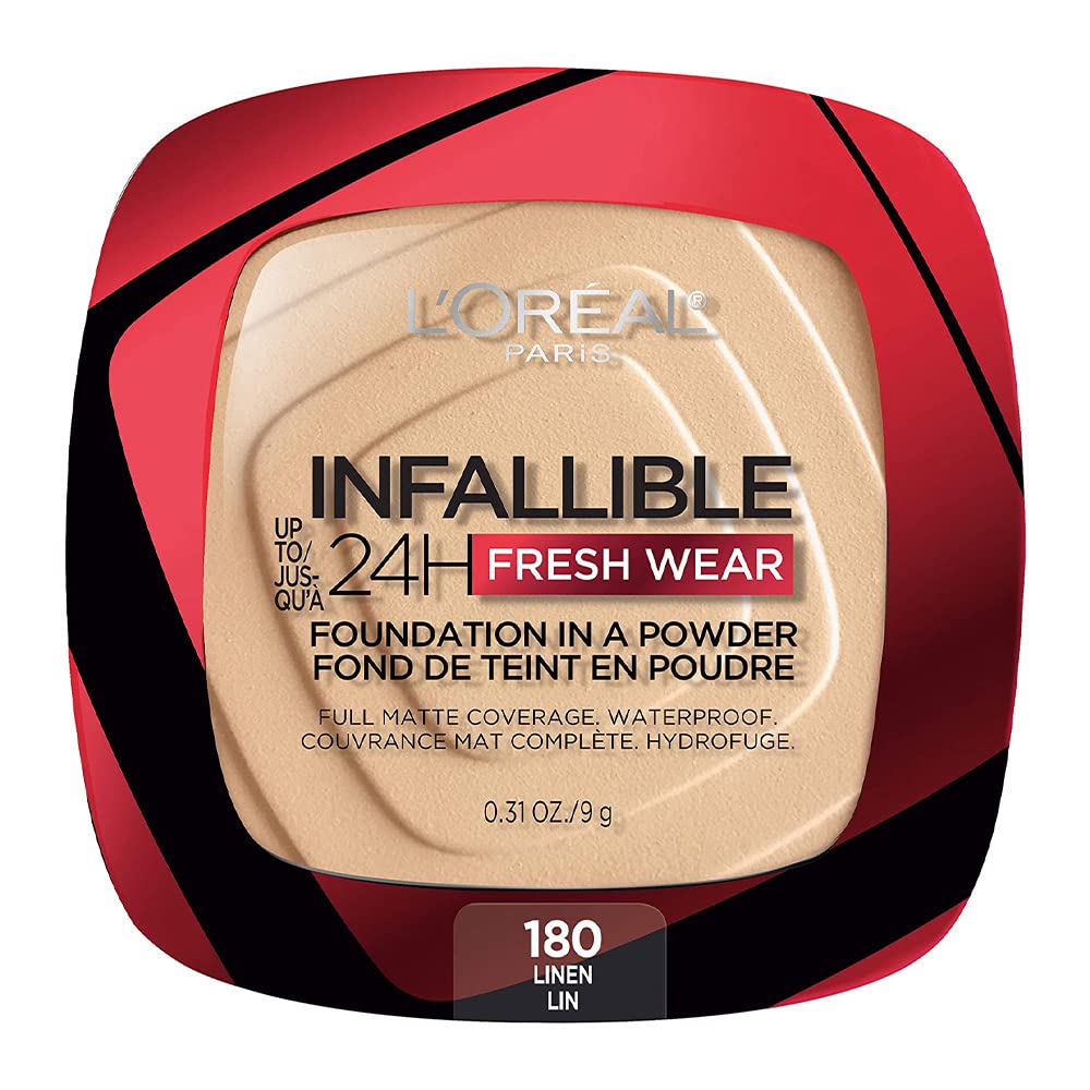 L 'Oreal Paris Makeup Infallible Fresh Wear Foundation In A Powder, Up To 24H Wear, Linen, 0.31 Oz.
