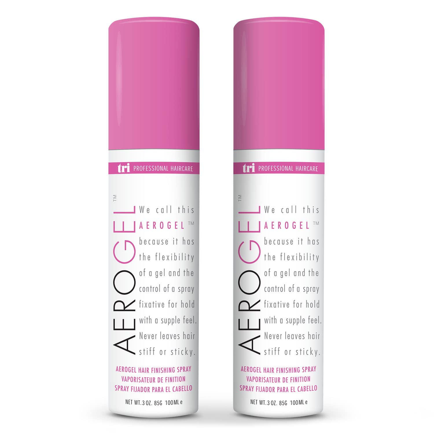 TRI Design Aerogel Hairspray - Strong Hold Hair Finishing Spray for Volumizing & Control, Flexible Styling for All Hair Types, N
