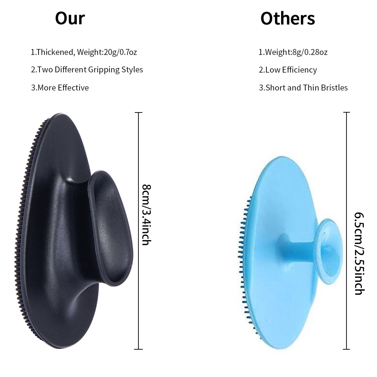 4 Pack Silicone Face Scrubber, Beomeen Facial Cleansing Brush Soft Silicone Facial Exfoliation And Massage Brush Blackhead Scrub