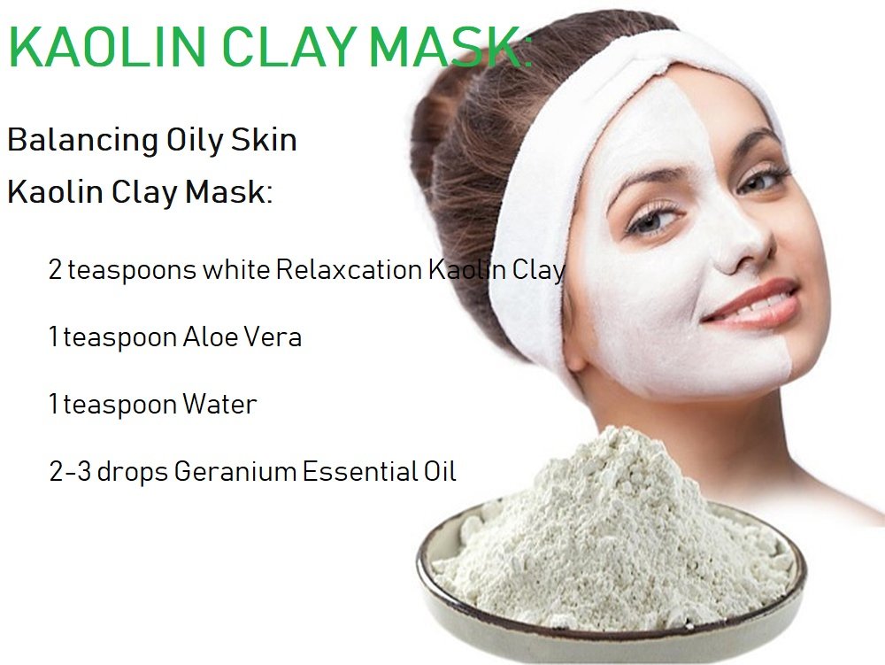 Relaxcation KAOLIN CLAY POWDER - 100% Natural and Pure White Kaolin Clay (China Clay) Cosmetic Grade, Great For Sensitive Skin,