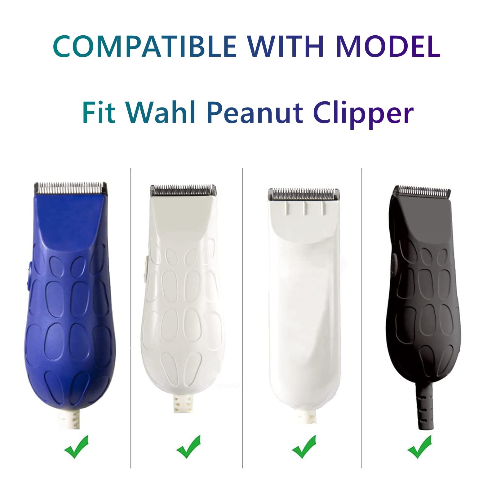 2 Pack Professional Peanut Clipper/Trimmer Snap On Replacement Blades #2068-300 - Compatible with Wahl Peanut Hair Clipper/Trimm