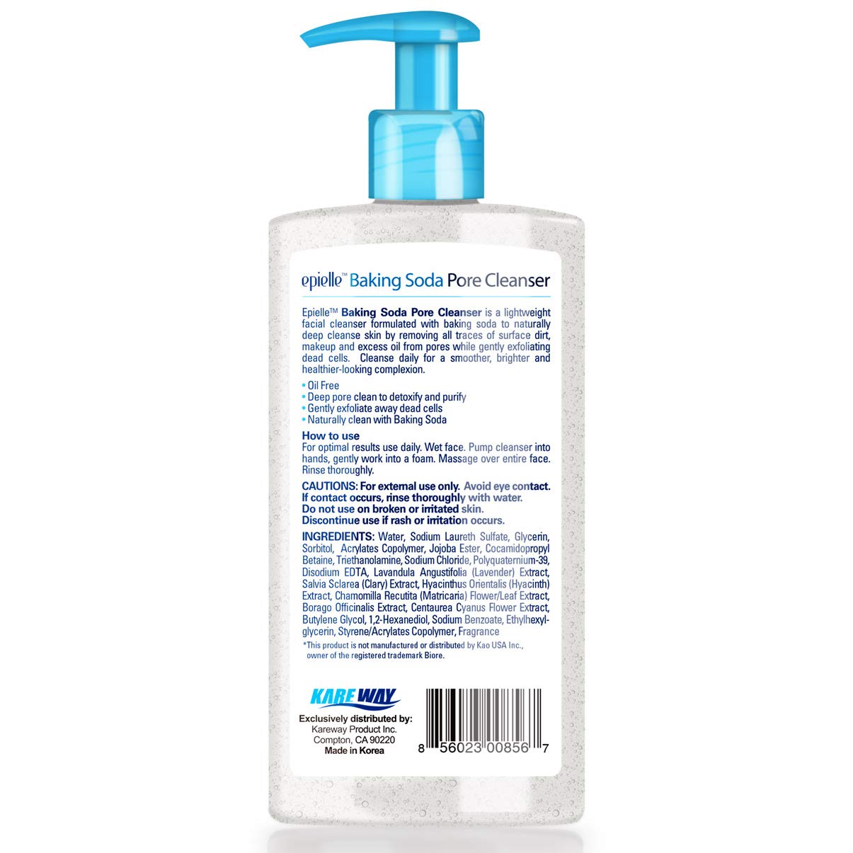 Epielle Baking Soda Pore Cleanser | Oil-Free, Gentle Daily Use | Cleanse & Exfoliate Pores For Oily & Combination Skin | 6.77 Fl