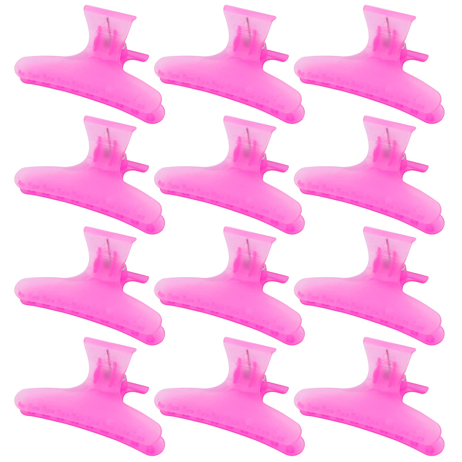 Ondder Rose Red Butterfly Hair Claws Clamps for Sectioning, Coloring, and Styling - Pro Salon Hair Accessories for Women, Girls,