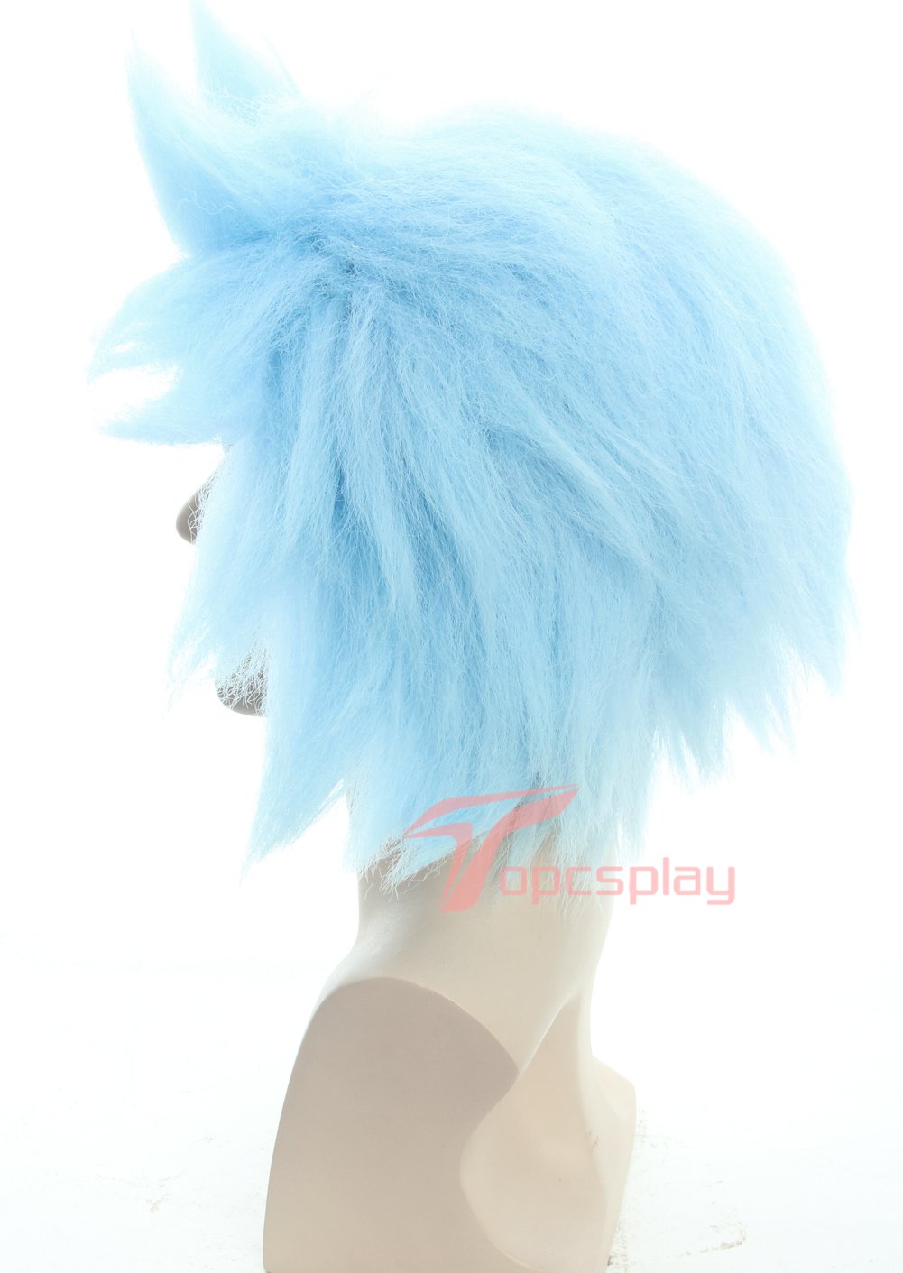 Topcosplay Unisex Halloween Costume Wigs Blue Short Cosplay Wig Party Wigs for Adults or Kids