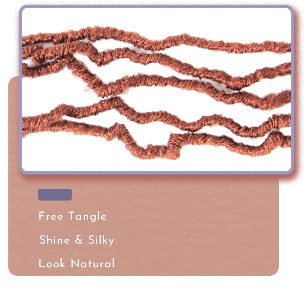 BOHOBABE 14 Inch New Faux Locs With Curly End 6 Packs Soft Locs Crochet Hair Short Natural Crochet Braids (6Packs,350#)