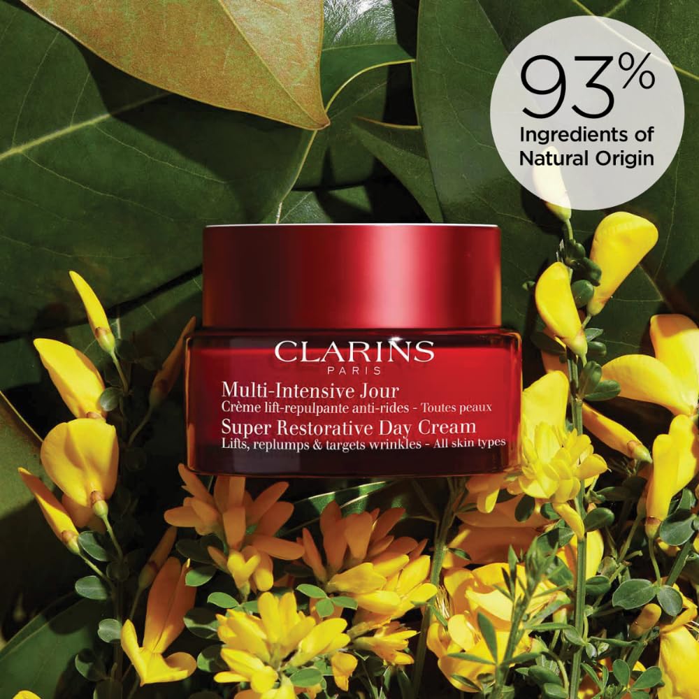 Clarins Super Restorative Day Cream  Anti-Aging Moisturizer For Mature Skin Weakened By Hormonal Changes  Replenishes, Illuminat