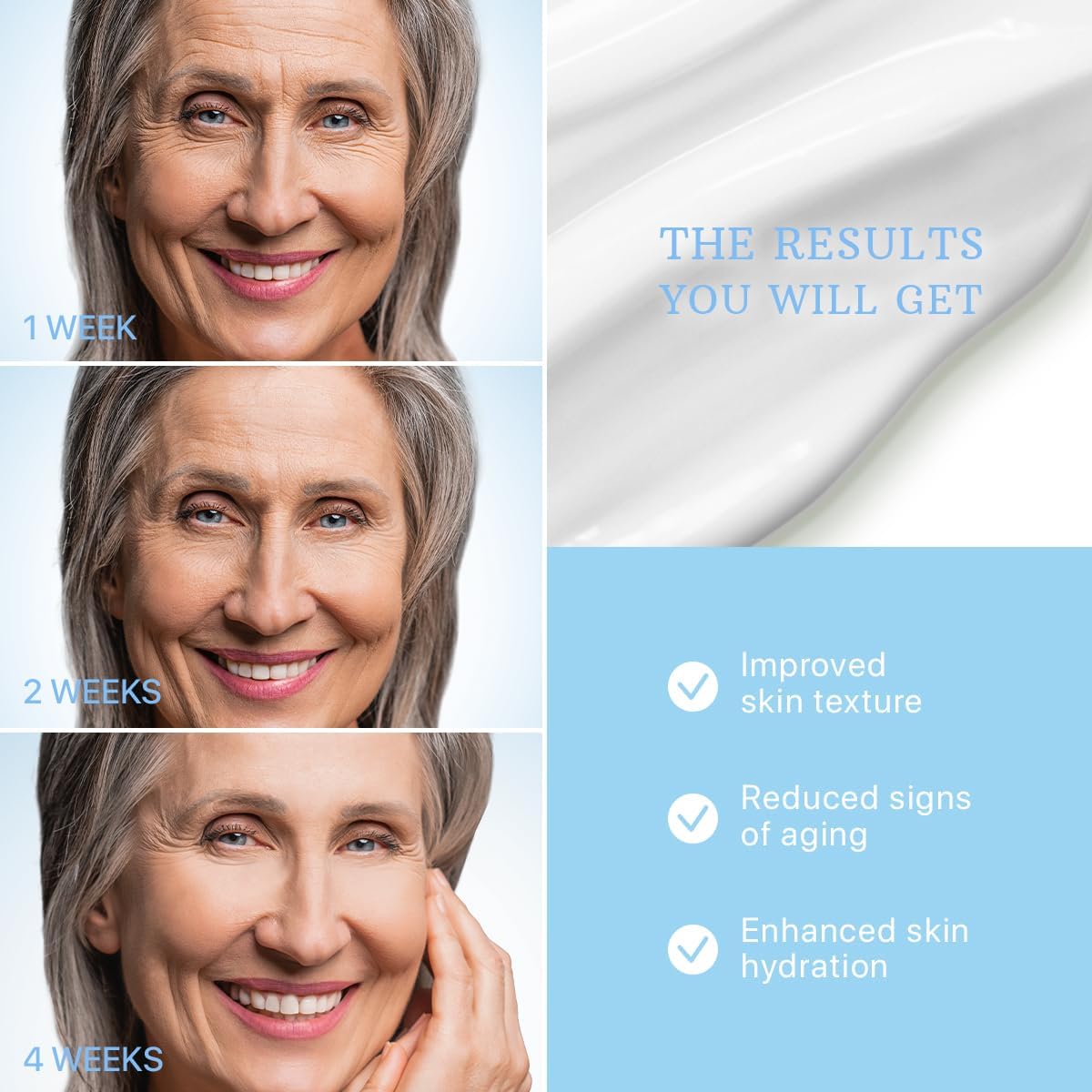 Face Moisturizer Collagen Cream, Anti Aging Face Cream with Retinol Hyaluronic Acid Vitamin B, Day & Night Anti-Wrinkle Moisturi
