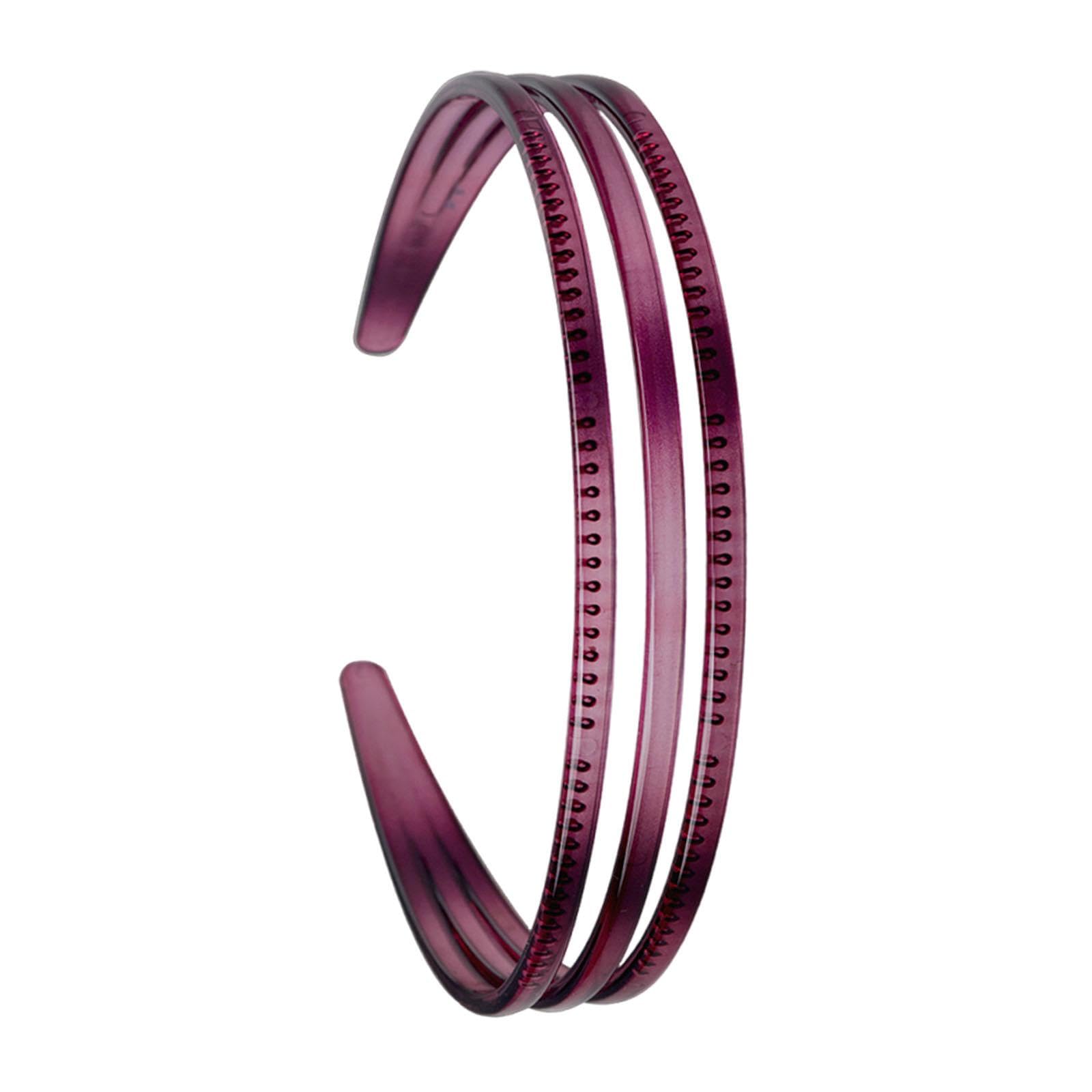 HEAVENGLOW Ladies Women Triple Row Headband for Make up, Sports Accessories PC Material Red|Hair Accessories|Clothing, ShoesAcce