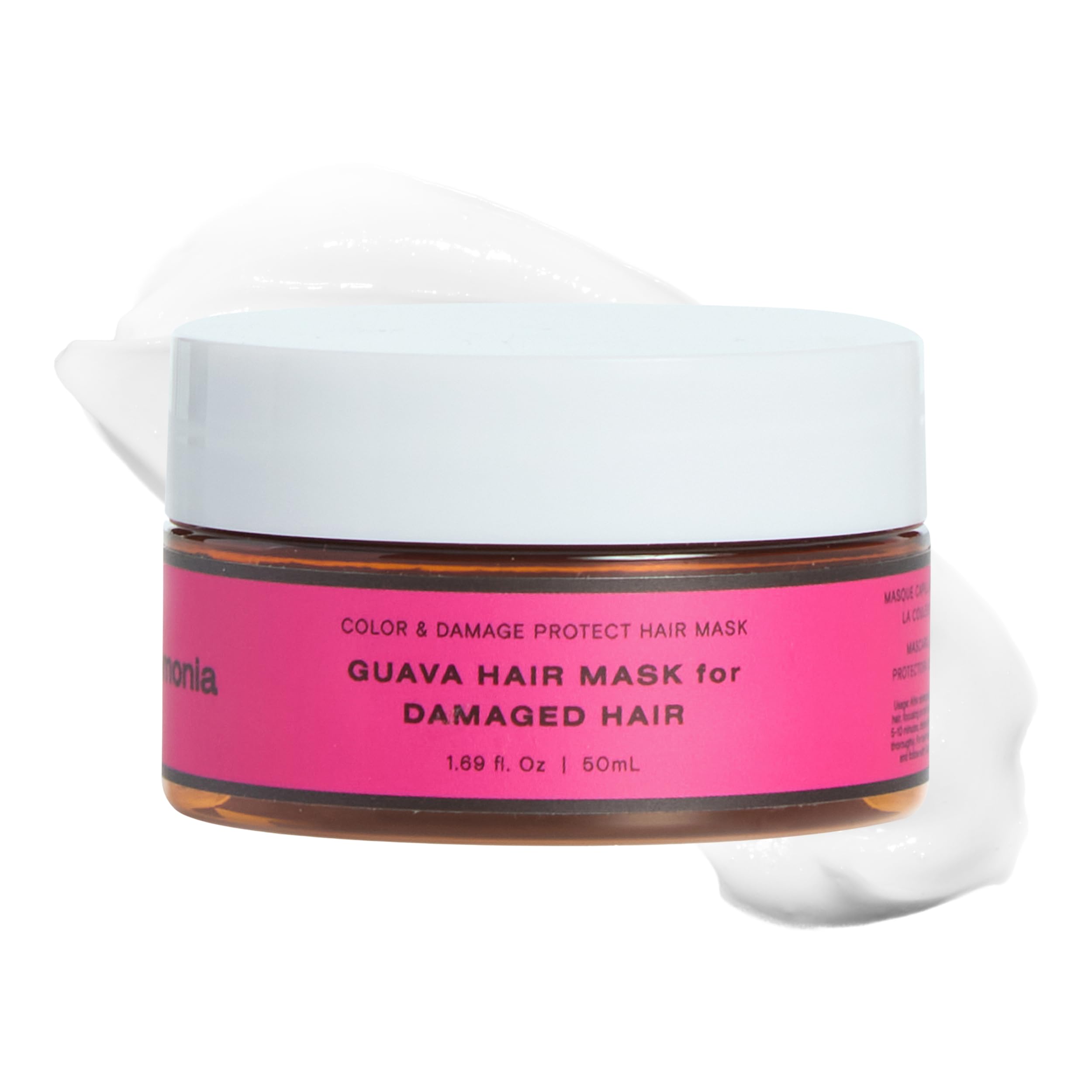 Ceremonia Guava Color & Damage Protect Hair Mask | Moisture Replenishing Treatment for Damaged Hair & Split Ends | Heat & UV Pro