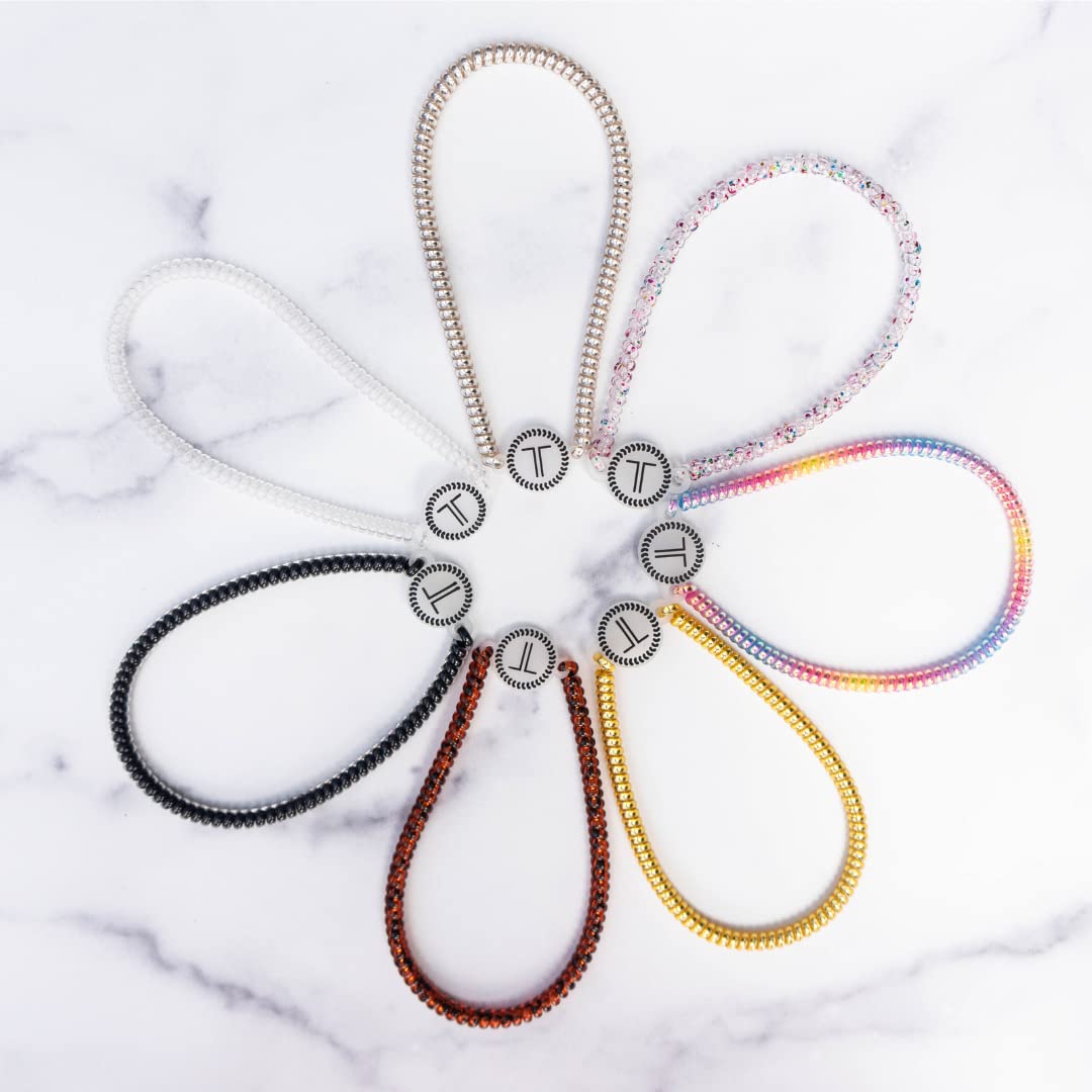 Teleties - Headband - Spiral Hair Coils - Headbands For Women - Phone Cord Hair Bands - Prevents Slippage - Strong Grip, No Rip,
