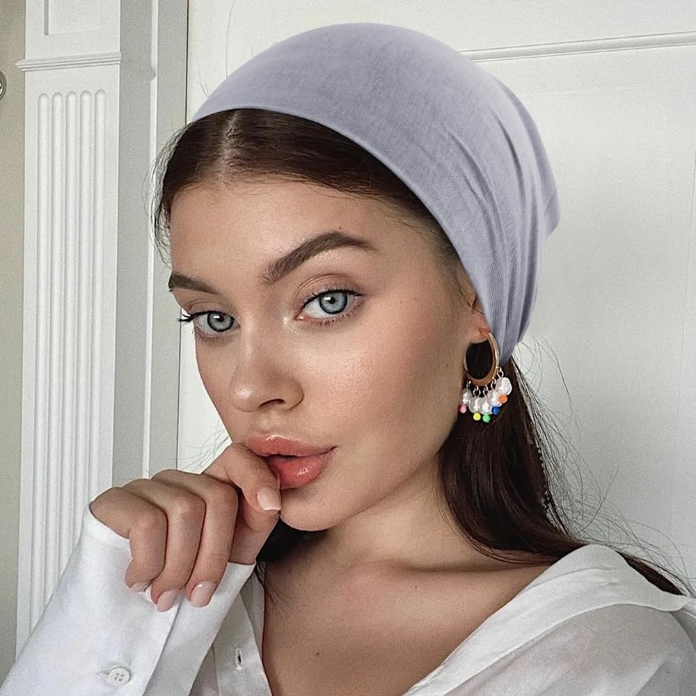 Tobatoba Bandana Headbands For Women Elastic Hair Bandana Scarf Headband Head Coverings For Women Large Boho Triangle Bandana Ha
