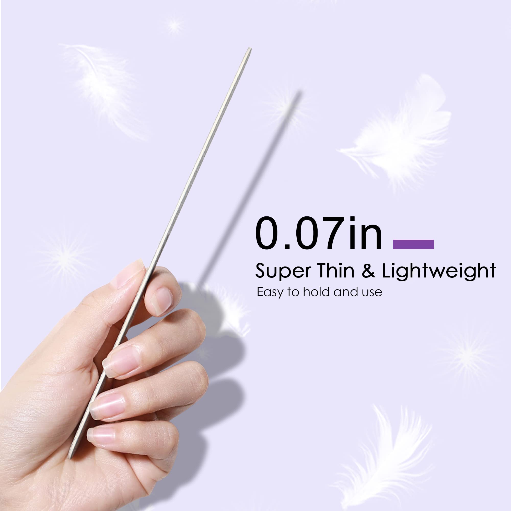 Nail File Thin Emery Boards For Nails 100/180 Grit Nail Files For Natural Nails Manicure Pedicure Tool For Home And Salon Use 12