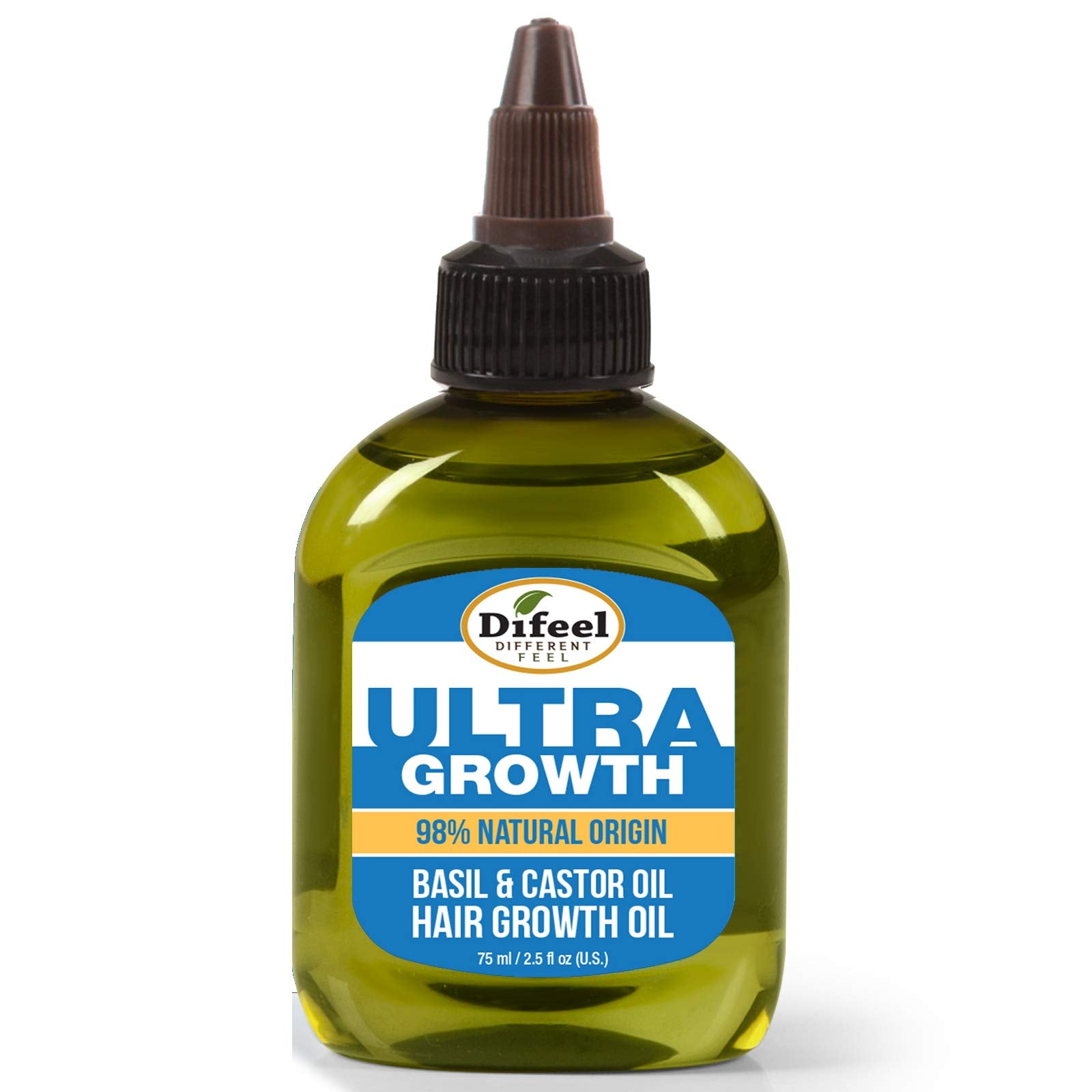 Difeel Mens Ultra Growth Basil And Castor Hair Oil 2.5 Oz.