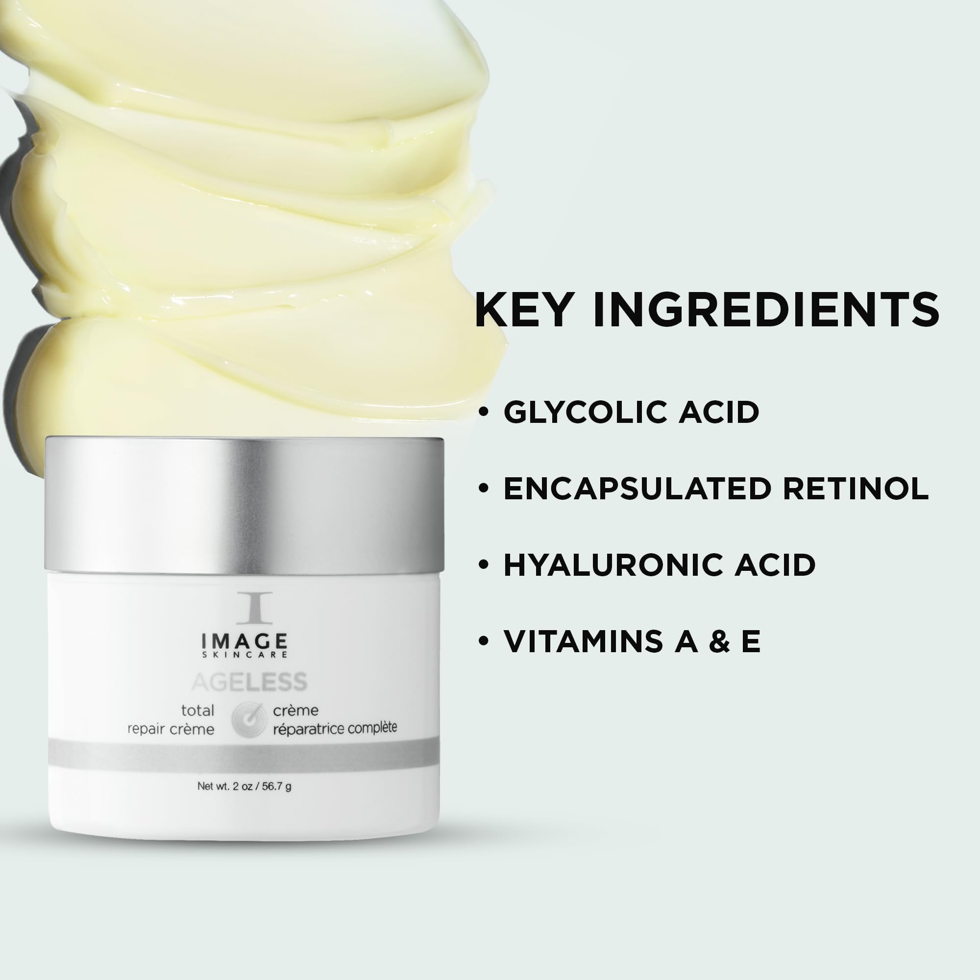 IMAGE Skincare, AGELESS Total Repair Crme, Facial Night Cream Moisturizer with Hyaluronic Acid and Shea Butter, 2 oz