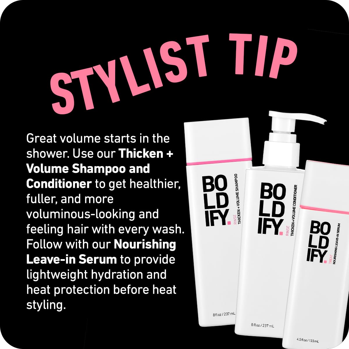 Boldify Dry Texture Spray - Volumizing Hairspray for Fine Hair, 7 oz - Stylist Recommended Hair Product for Men & Women