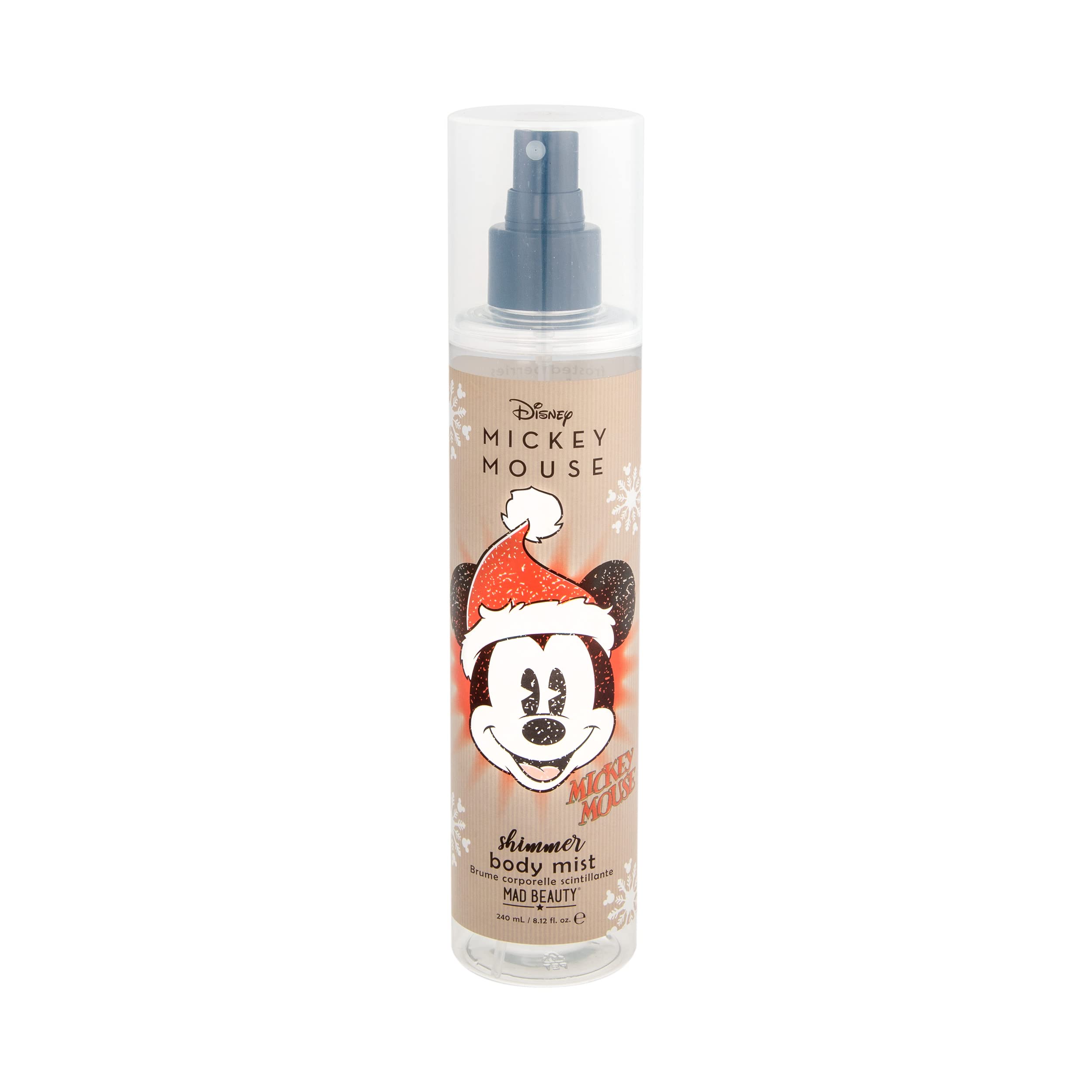Mad Beauty Disney Mickey Mouse Body Mist, Silver Shimmering Frosted Berries, Christmas Gift, Jingle All The Way, Elegant, Body C