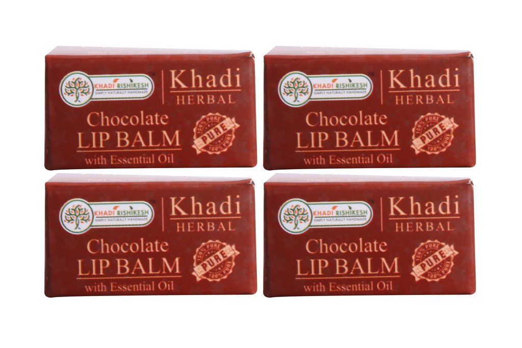 Khadi Rishikesh Herbal Chocolate Lip Balm Combo Set Pack Of  8Gm X 4 (32Gm)