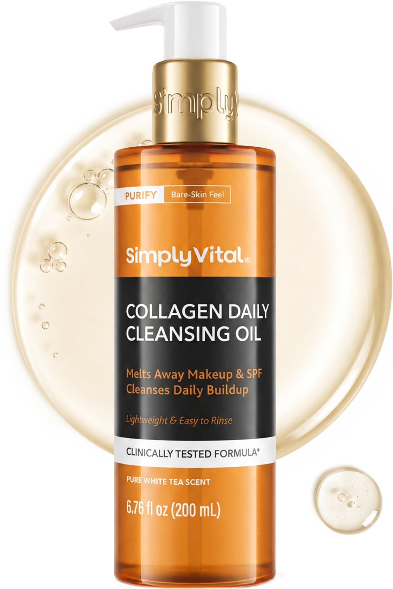Cleansing Oil for Face  SPF, Buildup & Makeup Remover, Vegan  6.76 fl oz