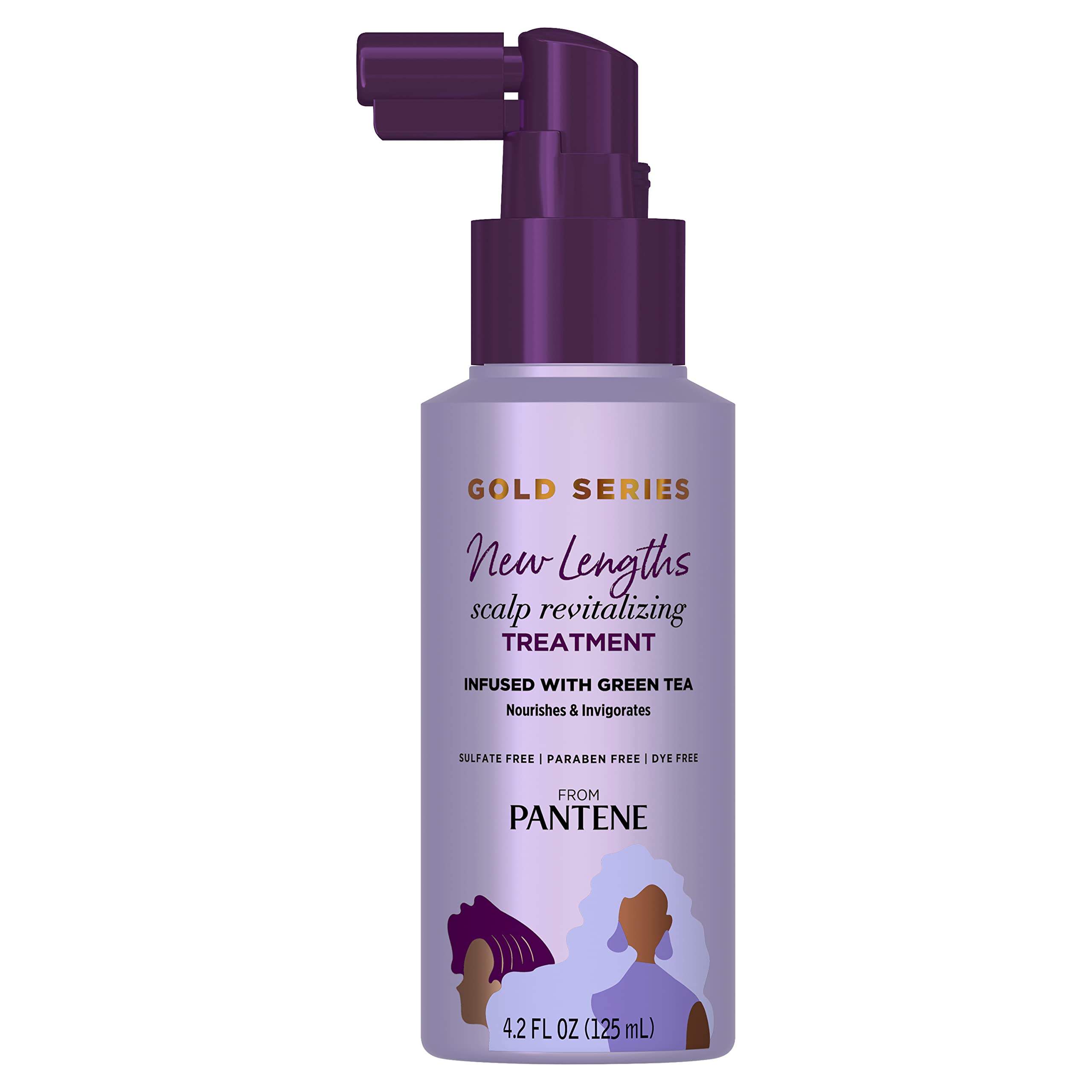 Pantene Gold Series New Lengths Scalp Revitalizing Treatment, 4.2 Fl Oz ?? Scalp Treatment Infused with Green Tea, Moisturizes, 