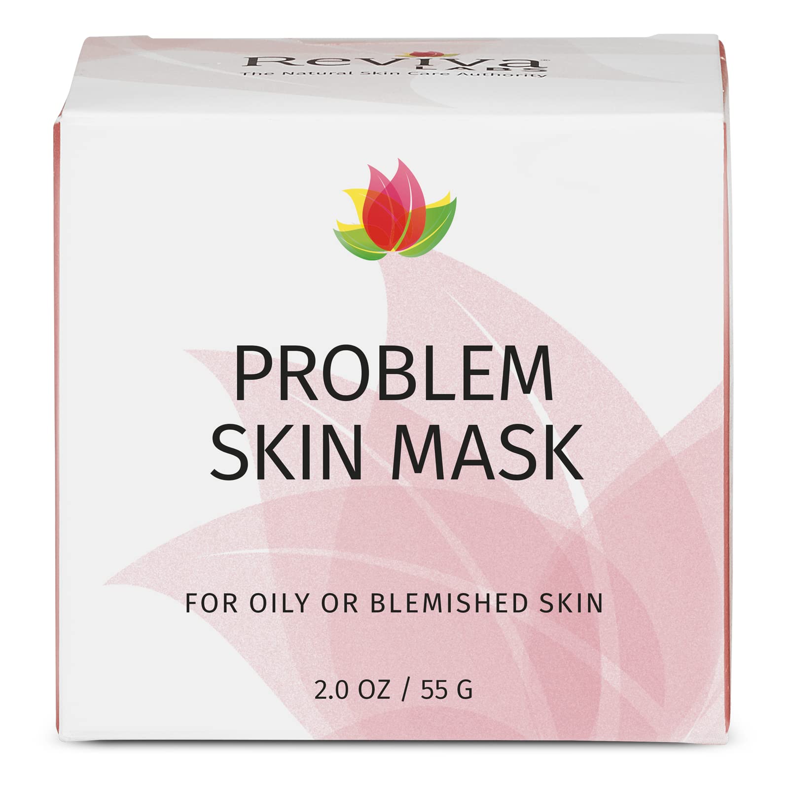 Reviva Labs Problem Skin Mask Cleansing Facial Treatment Mask for Oily, Problem, and Break-Out Skin with Camphor, Sulfur, Zinc O