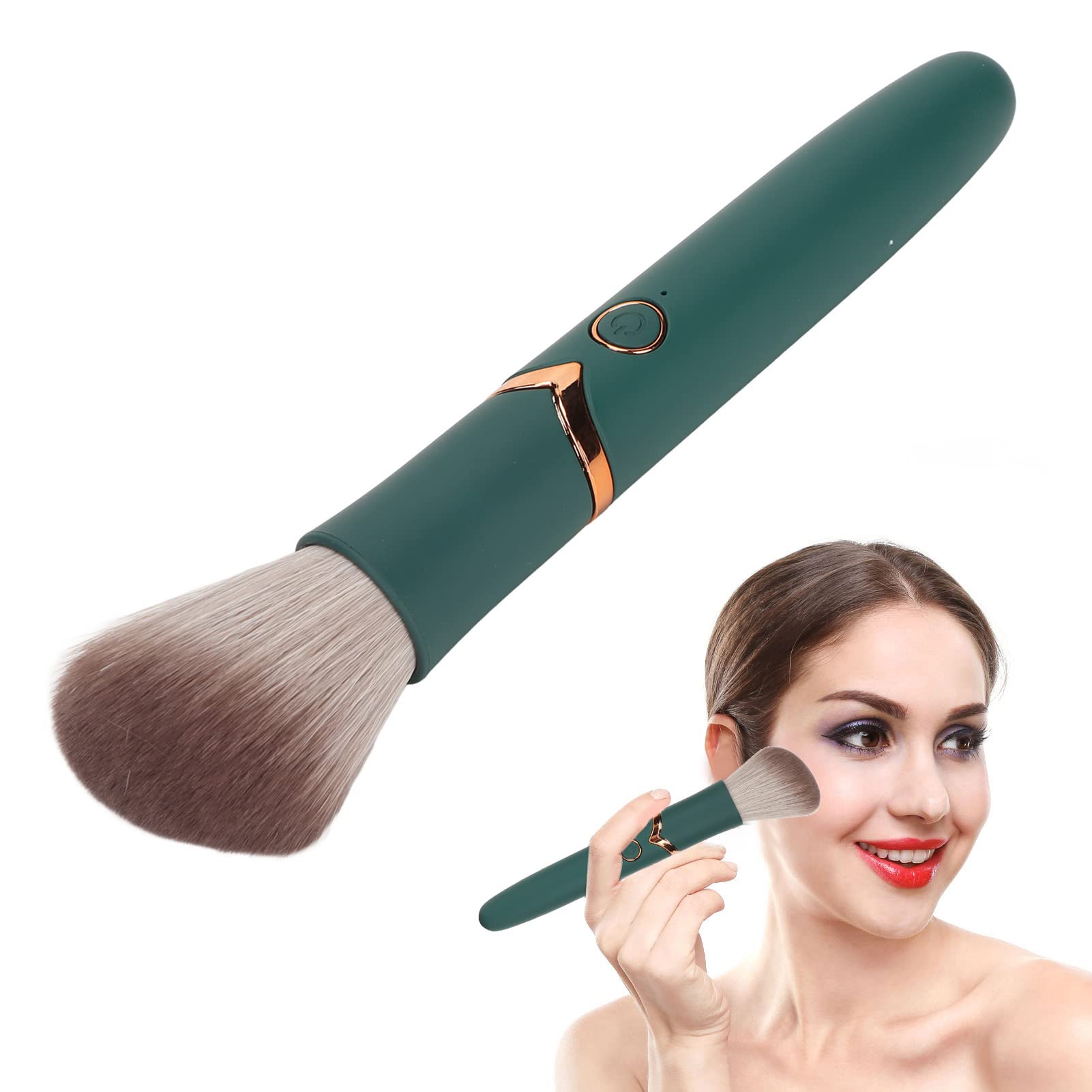 Electric Makeup Brush Usb Rechargeable 10 Gears Vibration Makeup Brush Liquid Powder Blusher Concealer Makeup Brush, Waterproof