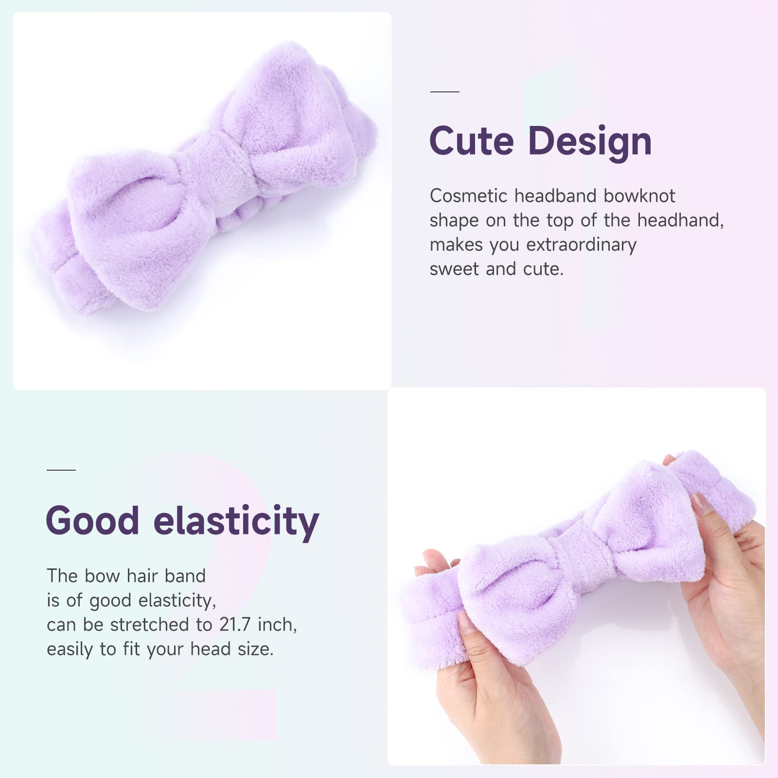 Wsyub Spa Headband, 8Pcs Makeup Headband,Headband For Washing Face, Shower Skin Care Fluffy Spa Headband For Woman Girl Teens Sl